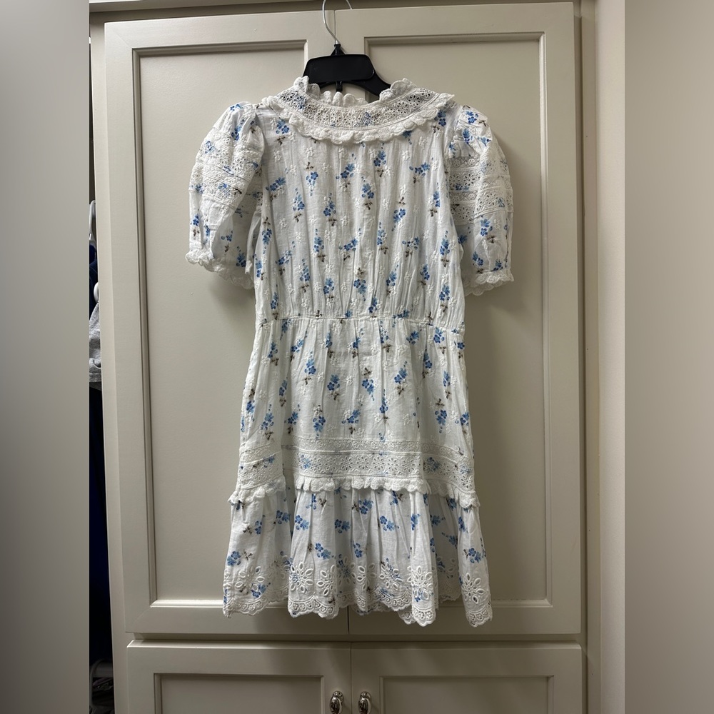 LOVESHACKFANCY
Belen V-Neck Floral-Print Cotton-Voile Wrap Dress - White Multi - Picture 5 of 5